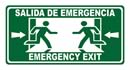 GS-127 SEÑALAMIENTO DE SALIDA DE EMERGENCIA INGLES ESPAÑOL